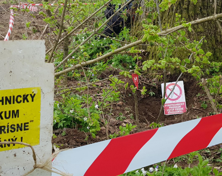 Pyrotechnický prieskum odhalil nevybuchnutú muníciu
